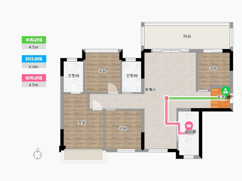 广西壮族自治区-南宁市-世茂金科博翠江山-97.57-户型库-动静线