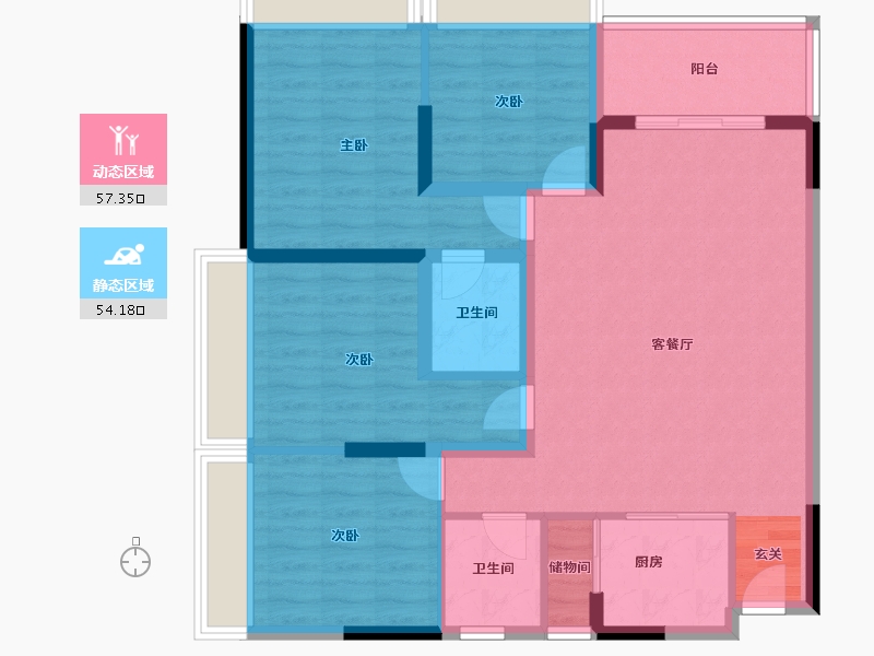 广东省-湛江市-博士轩-100.12-户型库-动静分区