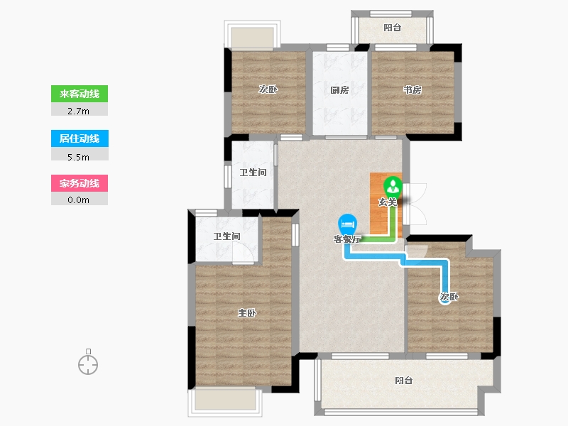 广西壮族自治区-南宁市-世茂金科博翠江山-104.15-户型库-动静线