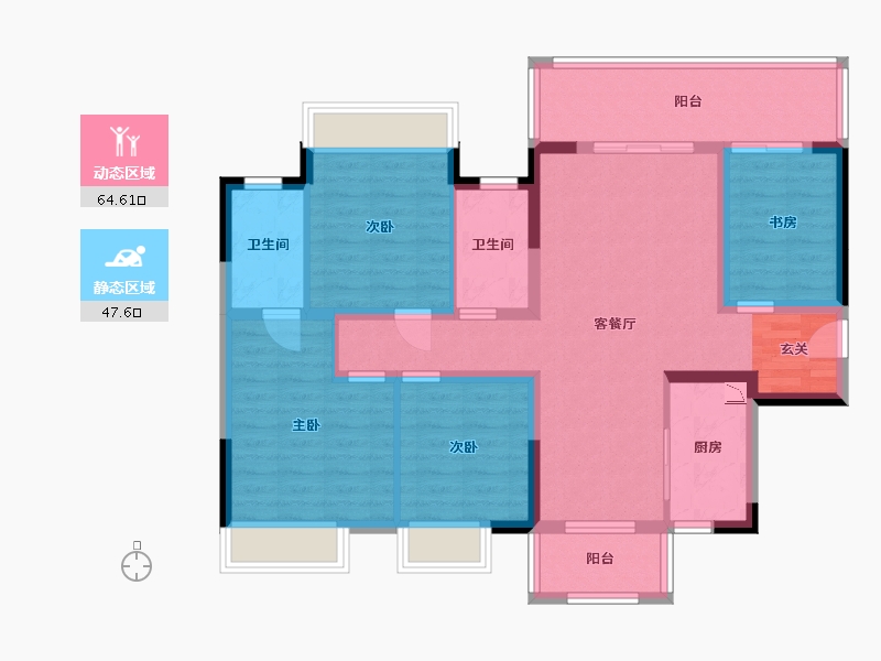 广西壮族自治区-南宁市-悦桂融创云图之城-99.47-户型库-动静分区