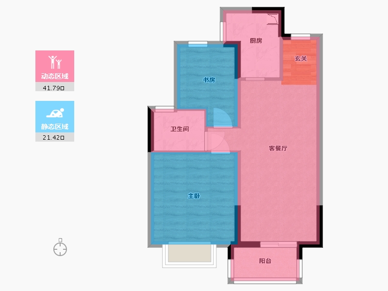 广西壮族自治区-南宁市-悦桂融创云图之城-55.89-户型库-动静分区