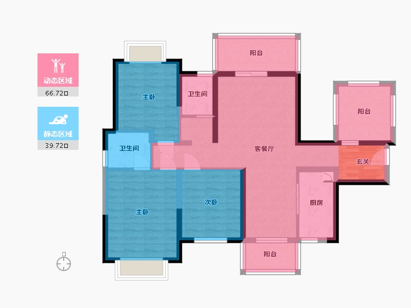 广西壮族自治区-南宁市-中南十洲-93.54-户型库-动静分区