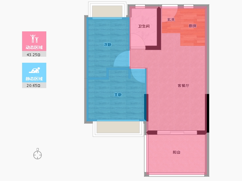 广东省-湛江市-鼎龙湾国际海洋度假区-57.60-户型库-动静分区