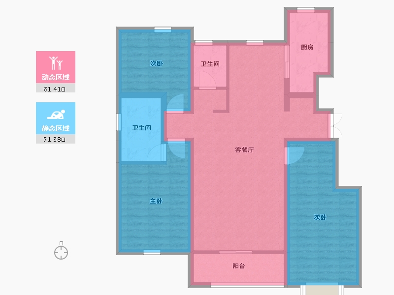 天津-天津市-金泰丽湾-100.54-户型库-动静分区