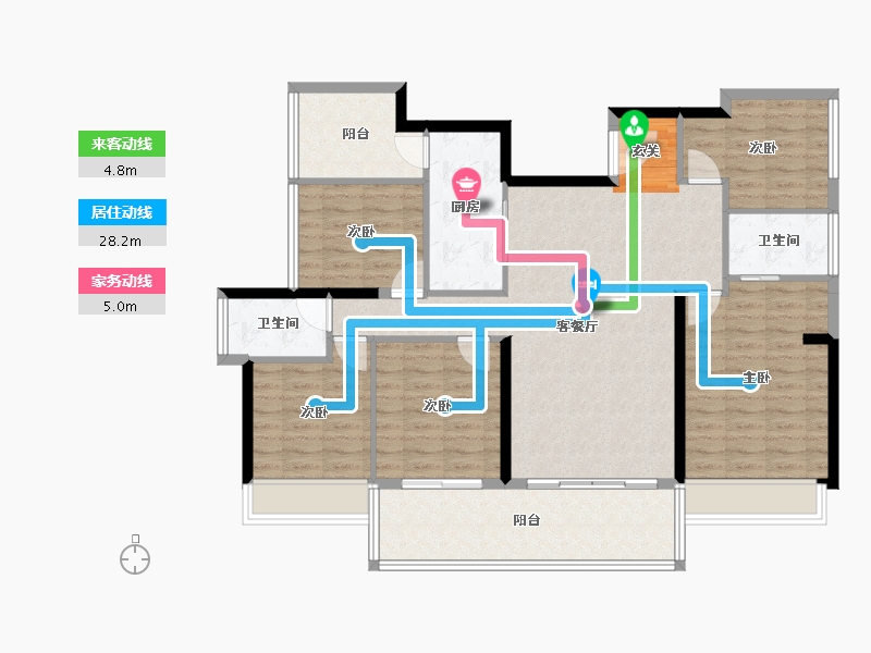 广东省-湛江市-南滨花园-121.70-户型库-动静线