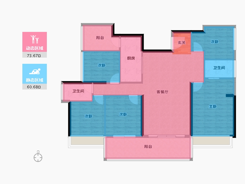 广东省-湛江市-南滨花园-121.70-户型库-动静分区