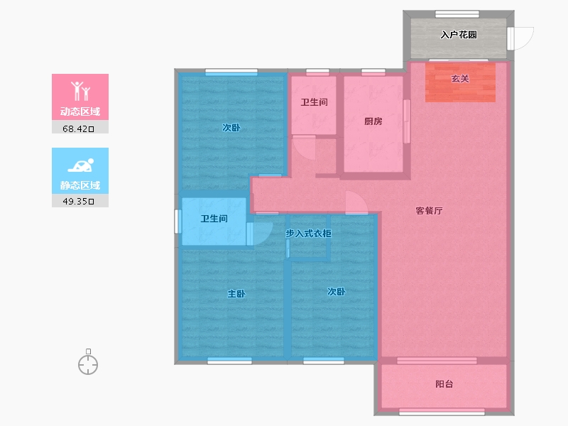 山东省-菏泽市-壹品公馆-110.48-户型库-动静分区