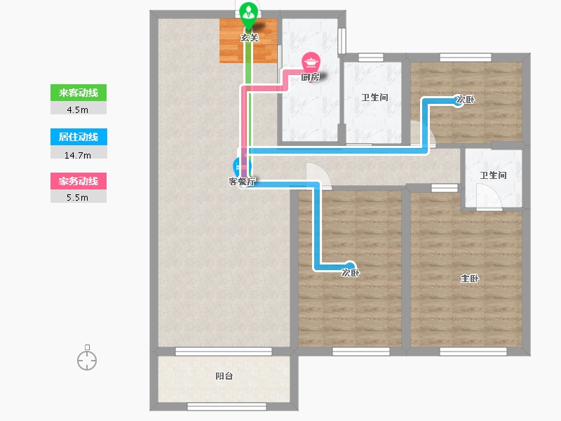 山东省-菏泽市-壹品公馆-102.40-户型库-动静线