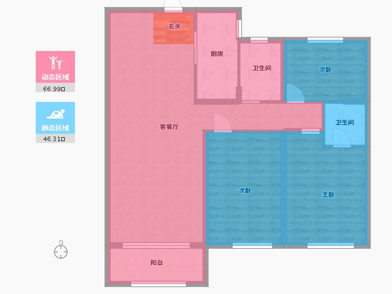 山东省-菏泽市-壹品公馆-102.40-户型库-动静分区