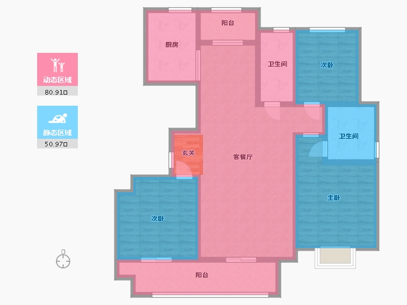 山东省-菏泽市-鲁菏红花园-117.60-户型库-动静分区