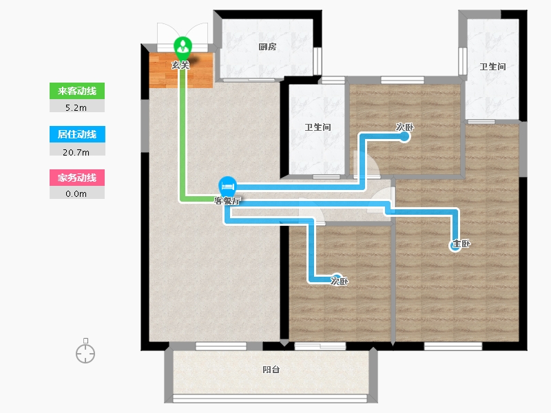 山东省-菏泽市-冠源金玺大院-99.19-户型库-动静线