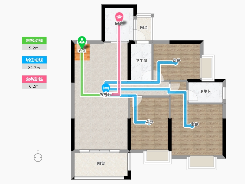 广东省-湛江市-碧海金岸花园-97.56-户型库-动静线