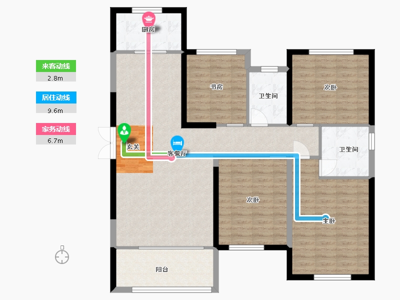 山东省-菏泽市-冠源金玺大院-112.00-户型库-动静线