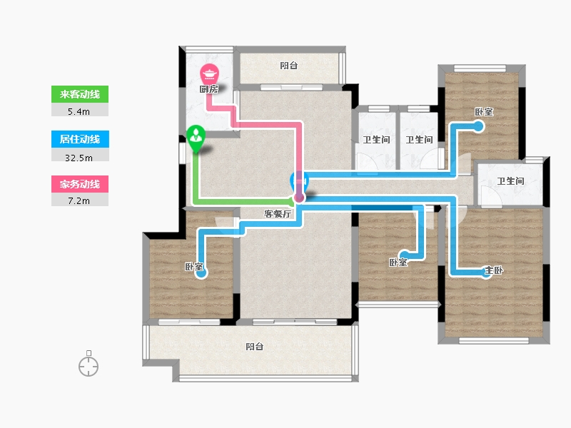 四川省-眉山市-龙光眉山玖龙府-129.05-户型库-动静线