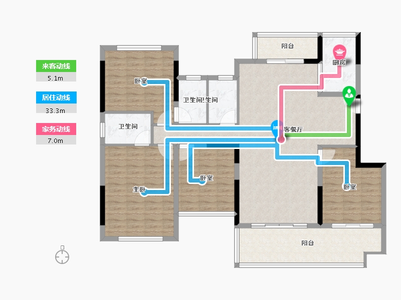 四川省-眉山市-龙光眉山玖龙府-131.69-户型库-动静线