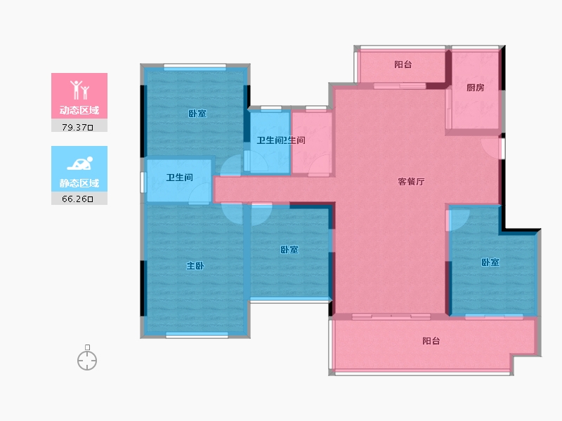 四川省-眉山市-龙光眉山玖龙府-131.69-户型库-动静分区