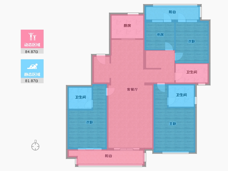 山东省-泰安市-绿城玉兰花园-150.46-户型库-动静分区