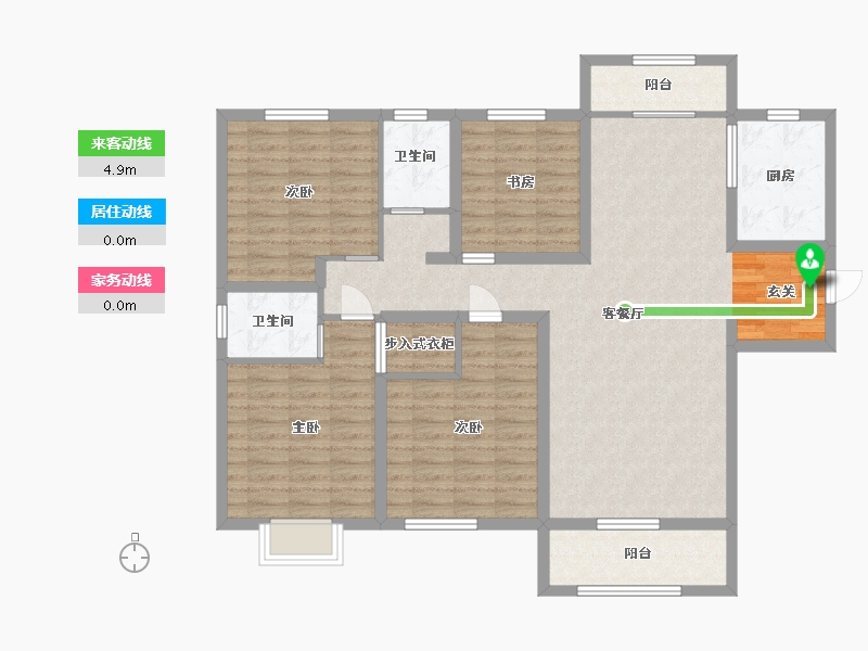 山东省-菏泽市-壹品公馆-123.20-户型库-动静线