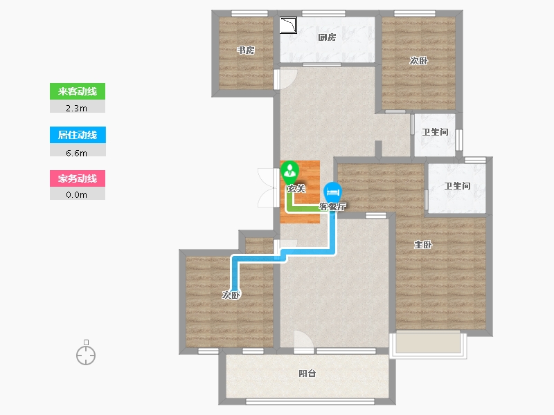 山东省-菏泽市-中�Z・珑�Z湾-108.00-户型库-动静线