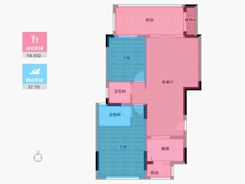 广东省-惠州市-中海汤泉-82.25-户型库-动静分区