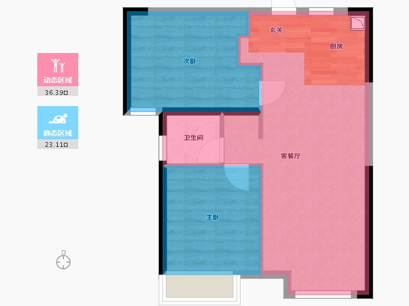 福建省-厦门市-中铁诺德逸都-53.60-户型库-动静分区