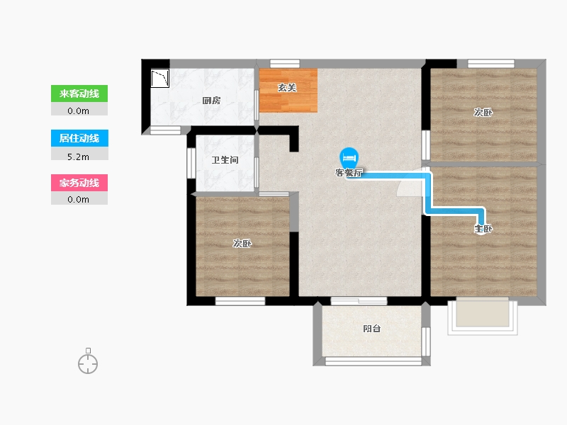 福建省-厦门市-中铁诺德逸都-65.60-户型库-动静线