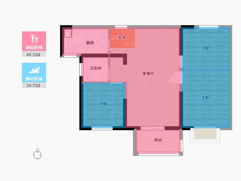 福建省-厦门市-中铁诺德逸都-65.60-户型库-动静分区