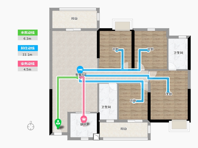 福建省-泉州市-百信御江帝景-109.00-户型库-动静线