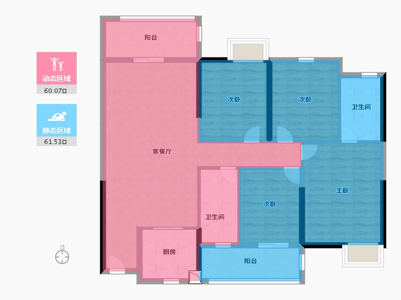 福建省-泉州市-百信御江帝景-109.00-户型库-动静分区