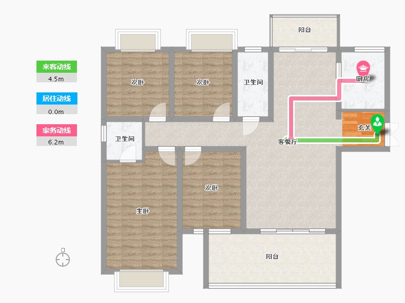 湖南省-邵阳市-乾道桃源府-120.74-户型库-动静线