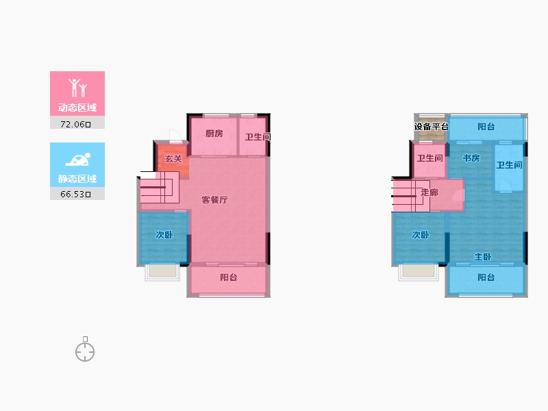 江苏省-苏州市-建发悦江南-126.40-户型库-动静分区