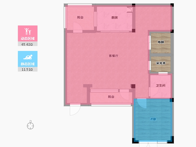 浙江省-杭州市-绿城和庐别墅-74.08-户型库-动静分区