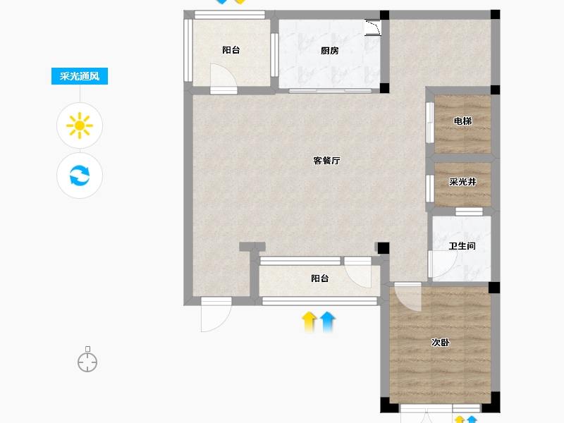 浙江省-杭州市-绿城和庐别墅-74.08-户型库-采光通风