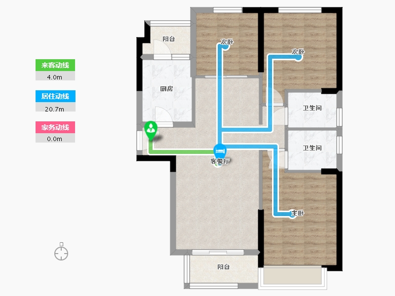 河南省-信阳市-日出东方卓悦-85.83-户型库-动静线