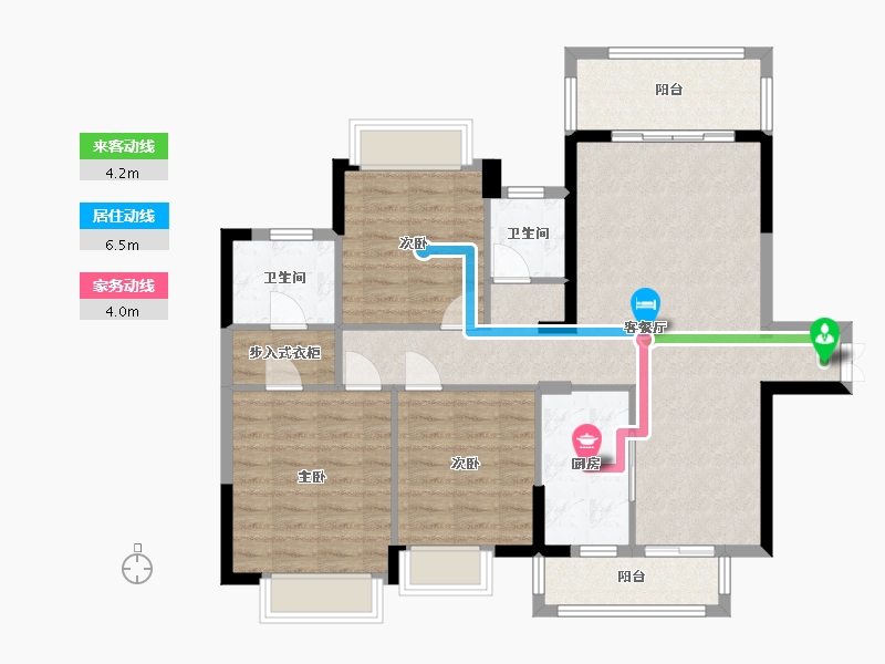 广西壮族自治区-玉林市-万昌东方巴黎水岸-100.20-户型库-动静线