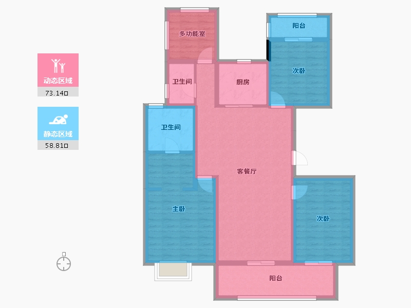 广西壮族自治区-南宁市-彰泰红-117.91-户型库-动静分区