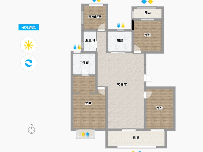 广西壮族自治区-南宁市-彰泰红-117.91-户型库-采光通风