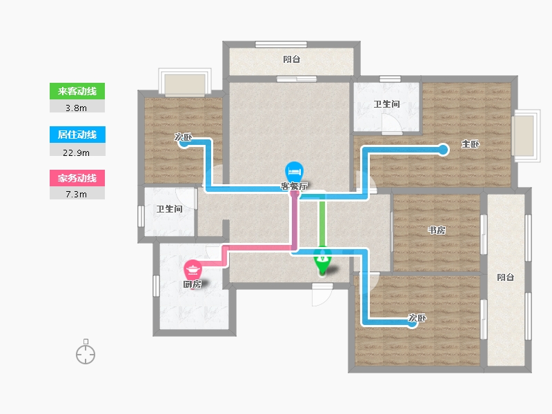 山西省-太原市-新城吾悦首府-126.95-户型库-动静线