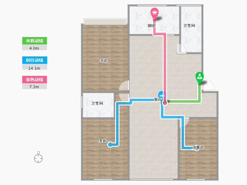 安徽省-安庆市-汇通诚苑-126.43-户型库-动静线