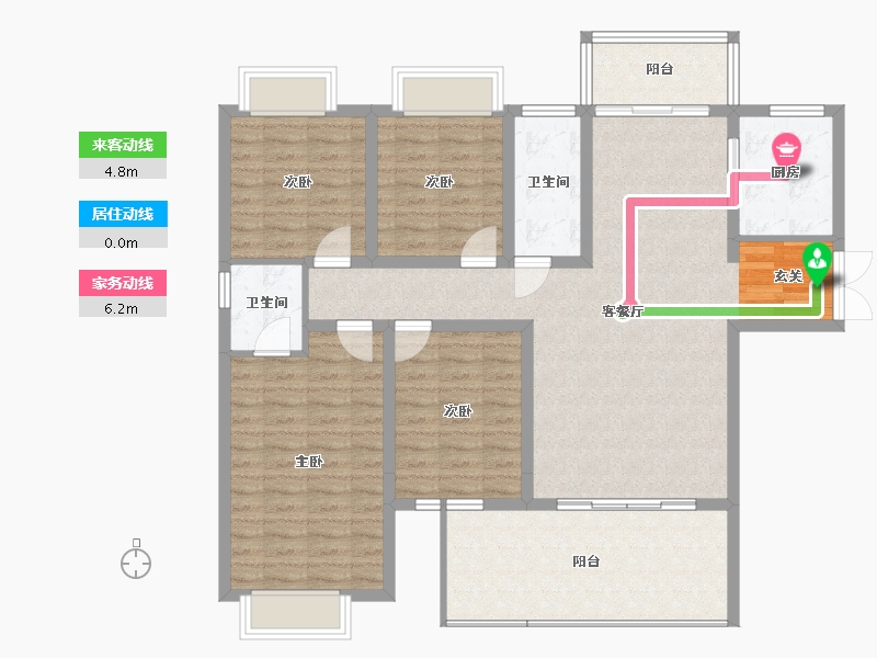 湖南省-邵阳市-乾道桃源府-121.45-户型库-动静线