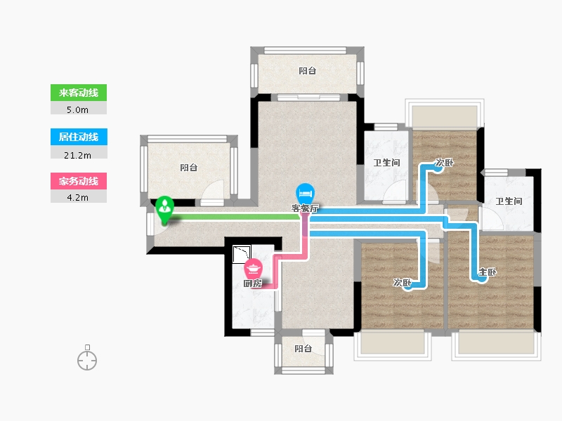 广西壮族自治区-南宁市-荣和五象学府-79.28-户型库-动静线