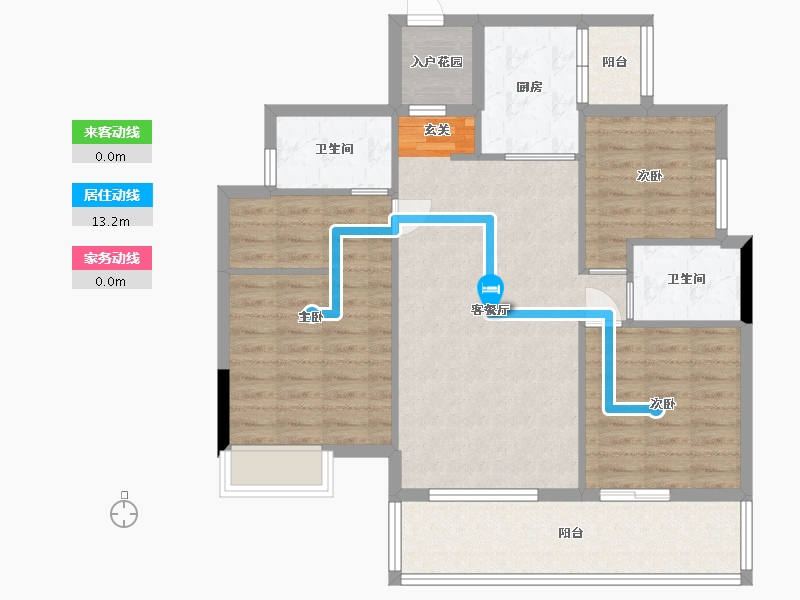 广东省-河源市-富力天禧花园-96.00-户型库-动静线