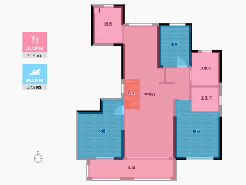 山东省-威海市-新港城-100.00-户型库-动静分区