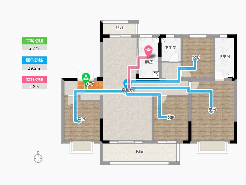 安徽省-合肥市-斌锋当代府MOMΛ-113.99-户型库-动静线