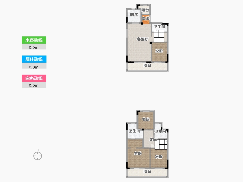 浙江省-绍兴市-元垄镜庐-145.60-户型库-动静线