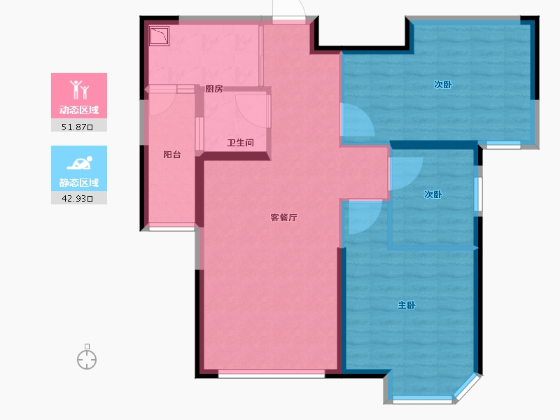 福建省-泉州市-百宏御墅香缇-85.01-户型库-动静分区