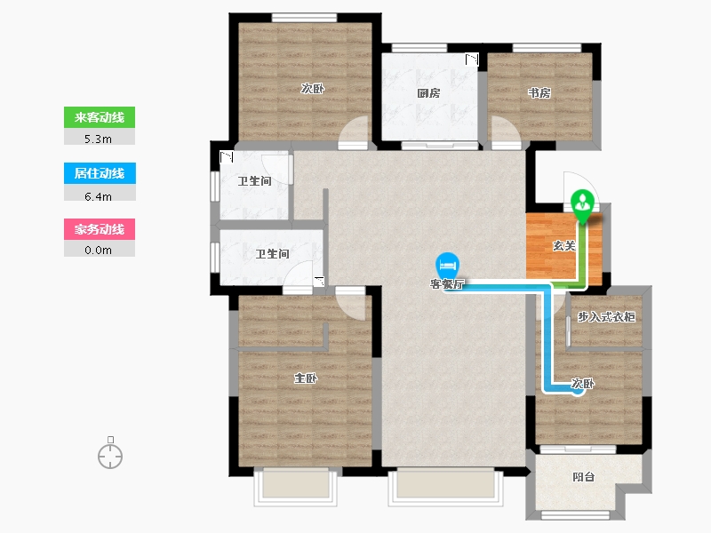 山东省-潍坊市-城发润园-120.00-户型库-动静线