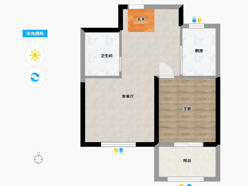 山东省-威海市-新港城-52.00-户型库-采光通风