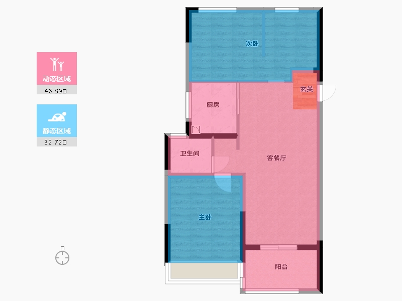 上海-上海市-雅居乐悦景庄春风渡-71.20-户型库-动静分区