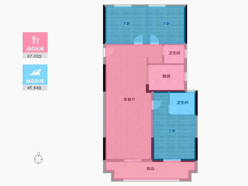 河南省-郑州市-康桥玖玺园-101.59-户型库-动静分区